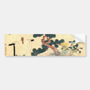 盆 栽, 北 Bonsai, Hokusai, Ukiyo-e Bildekal