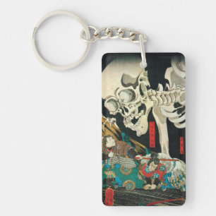 相馬の古内裏 国芳skelett som behandlas av häxan, Kuniyoshi