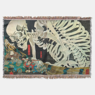 相馬の古内裏 国芳skelett som behandlas av häxan, Kuniyoshi Mysfilt
