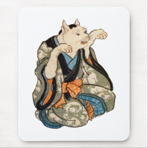 着 物 猫, 芳 藤 Kimono Cat, Yoshifuji, Ukiyoe Musmatta