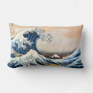 神奈川沖浪裏 北斎underbar vinkar, Hokusai, Ukiyo-e Lumbarkudde