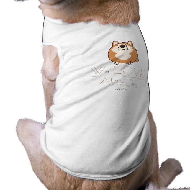 秋田犬 "あきたま(レッド)" HUNDTRÖJA (Baksidan)