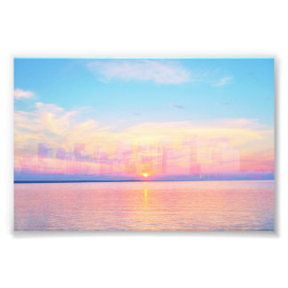 空、海、または近代都市の風景　フォトプリント FOTOTRYCK