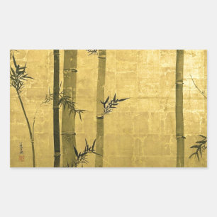 竹 図, 光 Bamboo, Ogata Kōrin, Sumi-e Rektangulärt Klistermärke