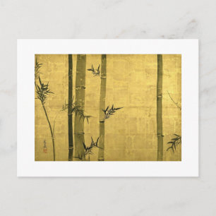 竹 図, 光 Bamboo, Ogata Kōrin, Sumi-e Vykort
