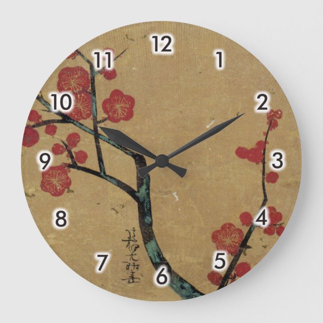 紅梅図 光琳plommonblommar, Kōrin Stor Klocka (Framsida)
