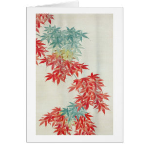 紅葉 japanskt lönnträd för 其一, Kiitsu Hälsningskort