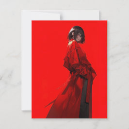 紅/RED Invitation Card | 東京娘 GenerativeAI  Inbjudningar
