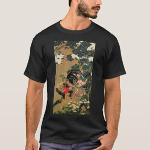 紫陽花双鶏図 för 動植綵絵 (6), 伊藤若冲 tee