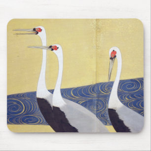 群 鶴 図 風(部 分), budgivningsanbud Cranes(detalj), Kii Musmatta