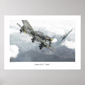 航空芸術ポスター「Junkers Ju 87 Stuka」 Poster