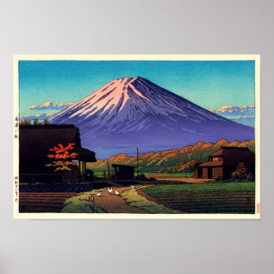船 津 の 富, Mt. Fuji från Funatsu, Hasui Kawase Poster