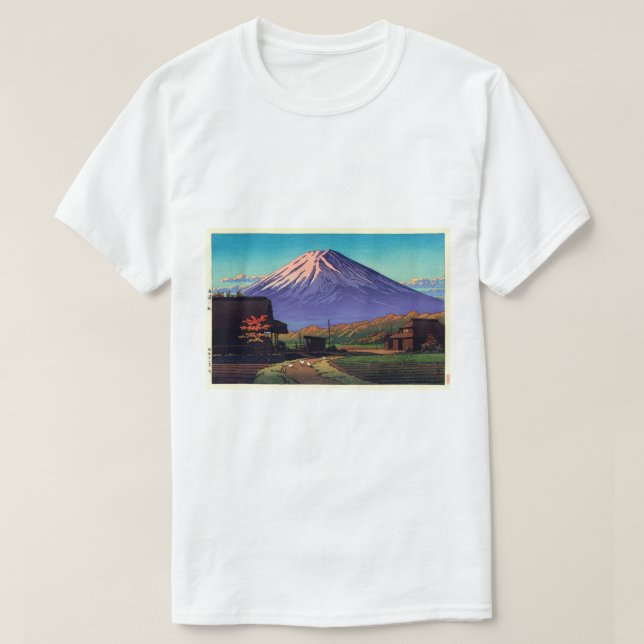 船 津 の 富, Mt. Fuji från Funatsu, Hasui Kawase Tee Shirt (Design framsida)