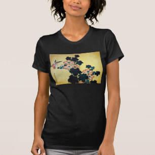 芙 蓉 に 雀, 北 Hibiscus Mutabilis and Sparrow, Hokusai Tee Shirt