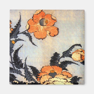 芥 子 花, 北 poppies, Hokusai, Ukiyoe Magnet