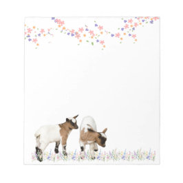 花とかわいい子ヤギのメモ♡ ANTECKNINGSBLOCK