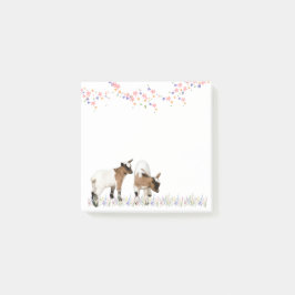 花とかわいい子ヤギ♡ POST-IT BLOCK