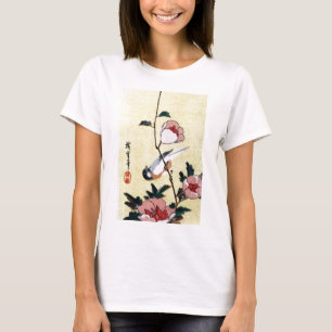 花に鳥, 広重fågel och blomma, Hiroshige, Ukiyo-e Tee Shirt