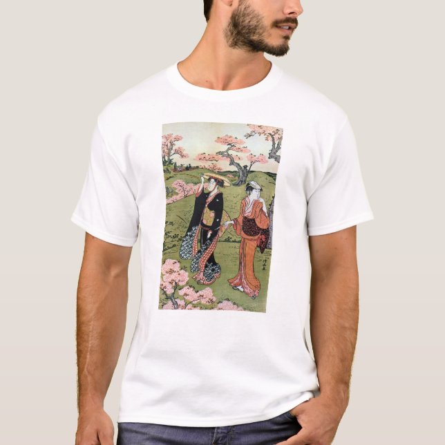 花(二), 清 長 Flower View(2), Kiyonaga, Ukiyo-e Tröja (Framsida)