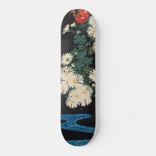 菊 に 水, 古 Chrysanthemums & Stream, Koson, Ukiyo-e Skateboard Bräda 19,5 Cm