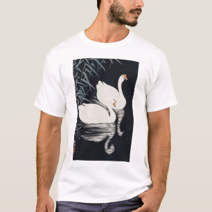 葦 に ガ ョ ウ, 古 budge White Goose, Koson, Ukiyo-e Tee Shirt