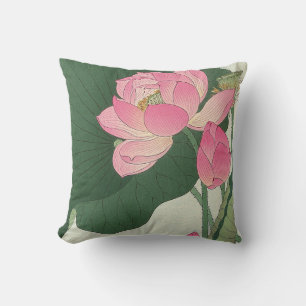 蓮の花 小原古邨lotusblomma blommar, Ohara Koson, Ukiyo-e Kudde