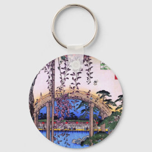 藤 と 太 橋, 広 重 Wisteria och Arched Bridge, Hiroshige Nyckelring
