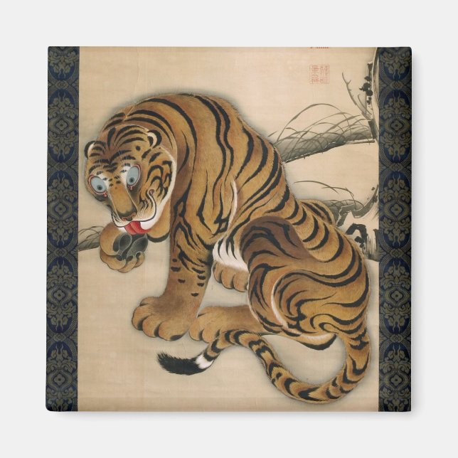 虎 図, 若 Tiger, Jakuchu Magnet (Framsidan)