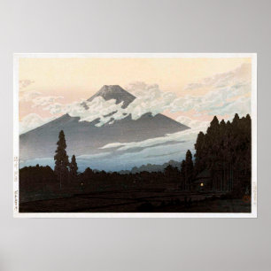 裾 野 富 士, Mt Fuji från Susono, Hasui Kawase, Woodcu Poster