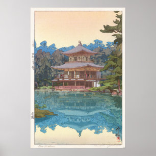 金 寺, Kinkaku-ji, Hiroshi Yoshida, Woodcut Poster