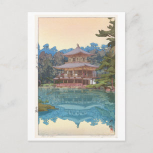 金 寺, Kinkaku-ji, Hiroshi Yoshida, Woodcut Vykort