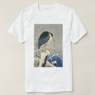 雪に青サギ 小原古邨blåttheron i snön, Ohara Koson T-shirt