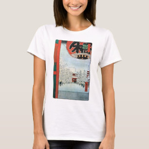 雪の浅草 広重 insnöade Asakusa, Hiroshige Ukiyoe T-shirt