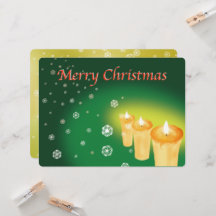 雪を麻の葉文様で描いたクリスマスカード