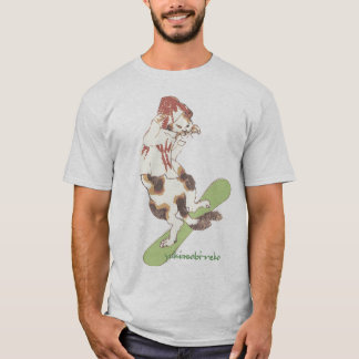 雪遊び猫 B T SHIRT