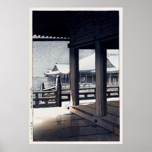 雪 の 清 寺, Snö vid Kiyomizu Temple, Hasui Kawase Poster