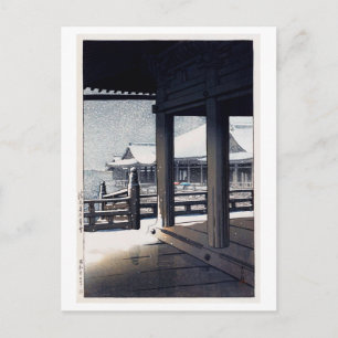 雪 の 清 寺, Snö vid Kiyomizu Temple, Hasui Kawase Vykort