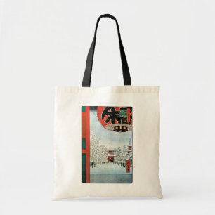雪 の 草, 広 重 Snö i Asakusa, Hiroshige Ukiyoe Tygkasse
