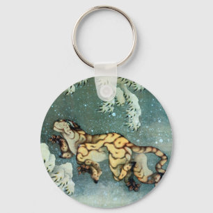 雪 中 図, 北 Tiger i Snö, Hokusai Nyckelring