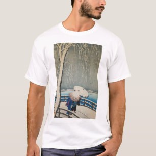 雪 傘, 古 邨 paraplyer i Snö, Koson, Ukiyo-e Tee Shirt