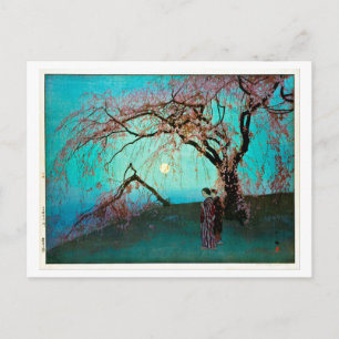 雲 桜, Kumoi Cherry blommars, Yoshida, Woodcut Vykort
