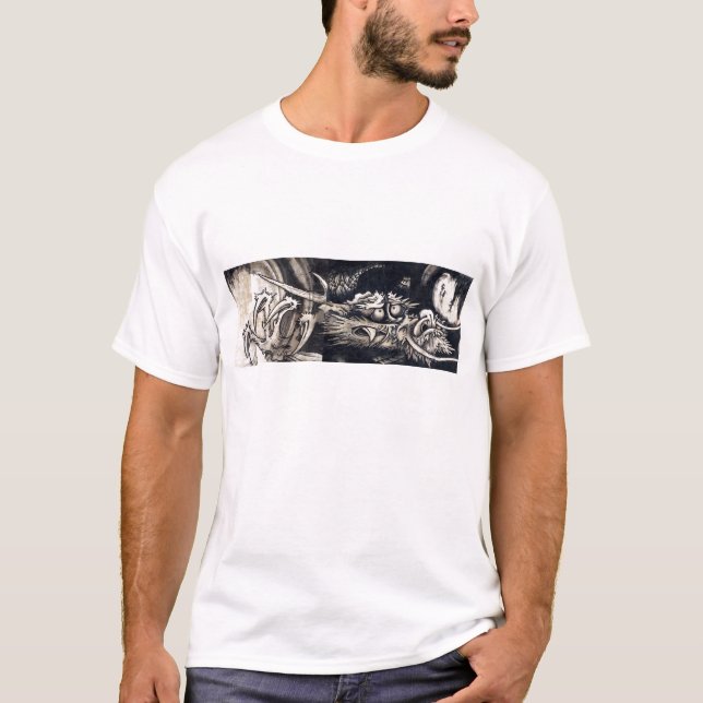 雲 龍 図, 曾 我 白 Dragon med Cloud, Sumi-e Tee (Framsida)