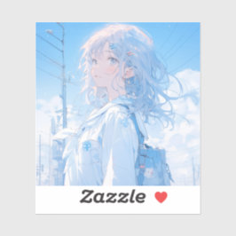 青と夏/Blue and Summer | 東京娘 GenerartiveAI シール Klistermärken