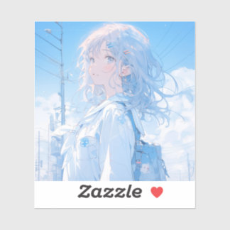 青と夏/Blue and Summer | 東京娘 GenerartiveAI シール Klistermärken