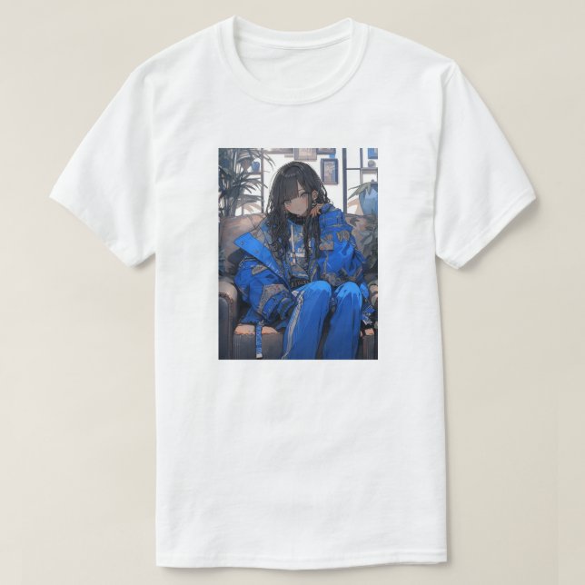 青春のインディゴ/Indigo Youth Tshirts | 東京娘 GenerartiveAI (Design framsida)