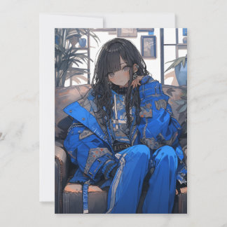 青春のインディゴ/IndigoYouth Invitation |東京娘 GenerartiveAI Inbjudningar