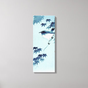 青 鳥, 古 Bird in Blue, Koson, Ukiyo-e Canvastryck