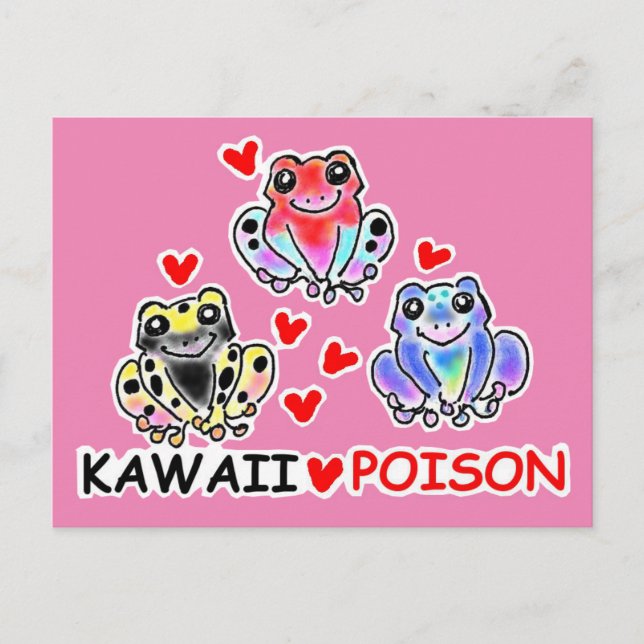 面白?　ヤドクガエルちゃん  ポストカード VYKORT (Framsida)