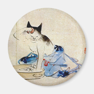 顔 を う 猫, 広 Cat Ansikte Tvättar, Hiroshige Magnet