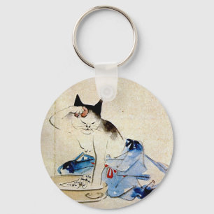 顔 を う 猫, 広 Cat Ansikte Tvättar, Hiroshige Nyckelring